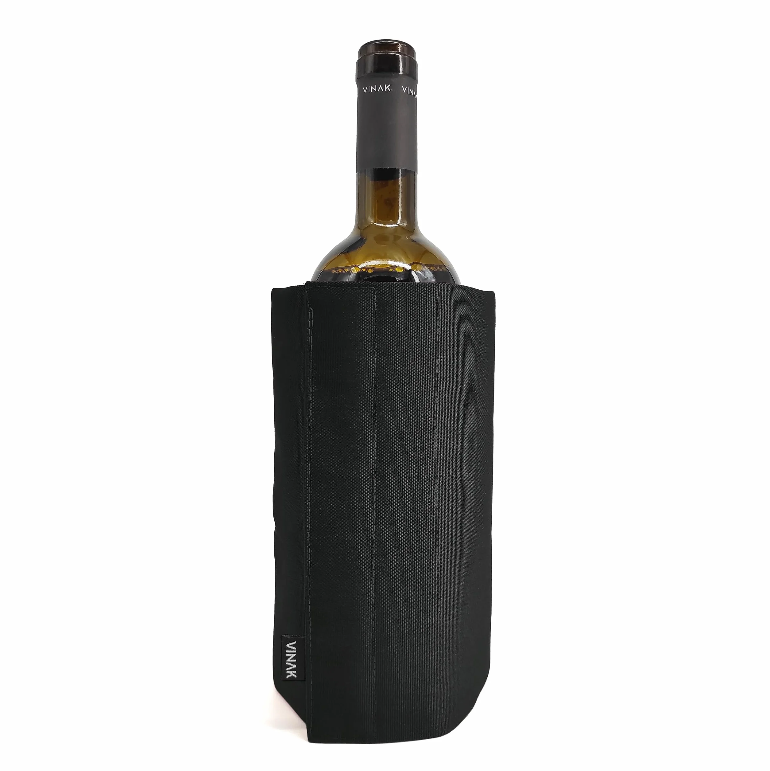 VINAK Funda enfriadora de botellas de vino Enfriador de vino con gel no-frost 5 capas aislantes Negro