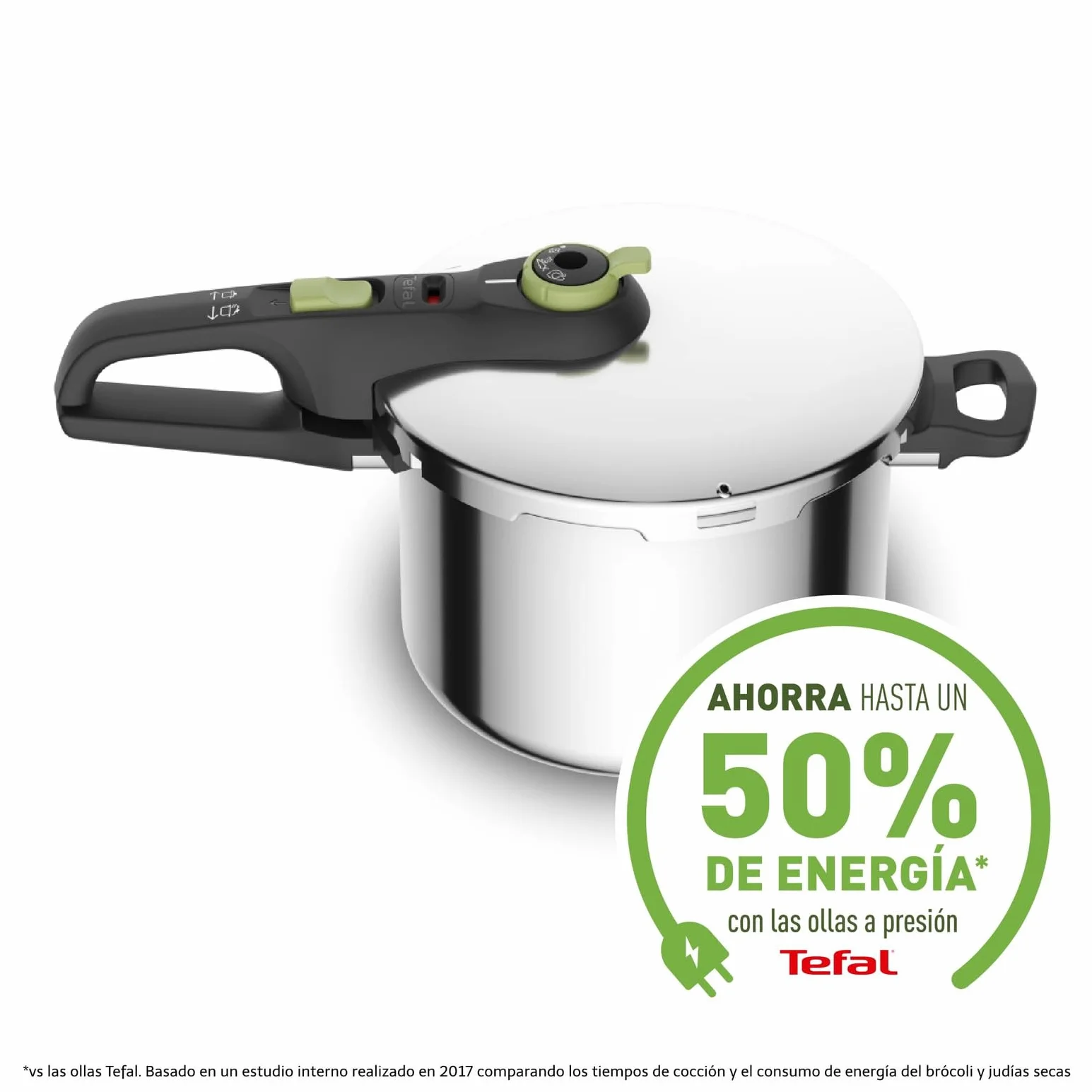 Tefal Secure 5 Neo Olla a Presión 6L con Cestillo, Ahorro Energético 50%, Cocción a Presión, 2 Programas, Seguridad 5 Puntos