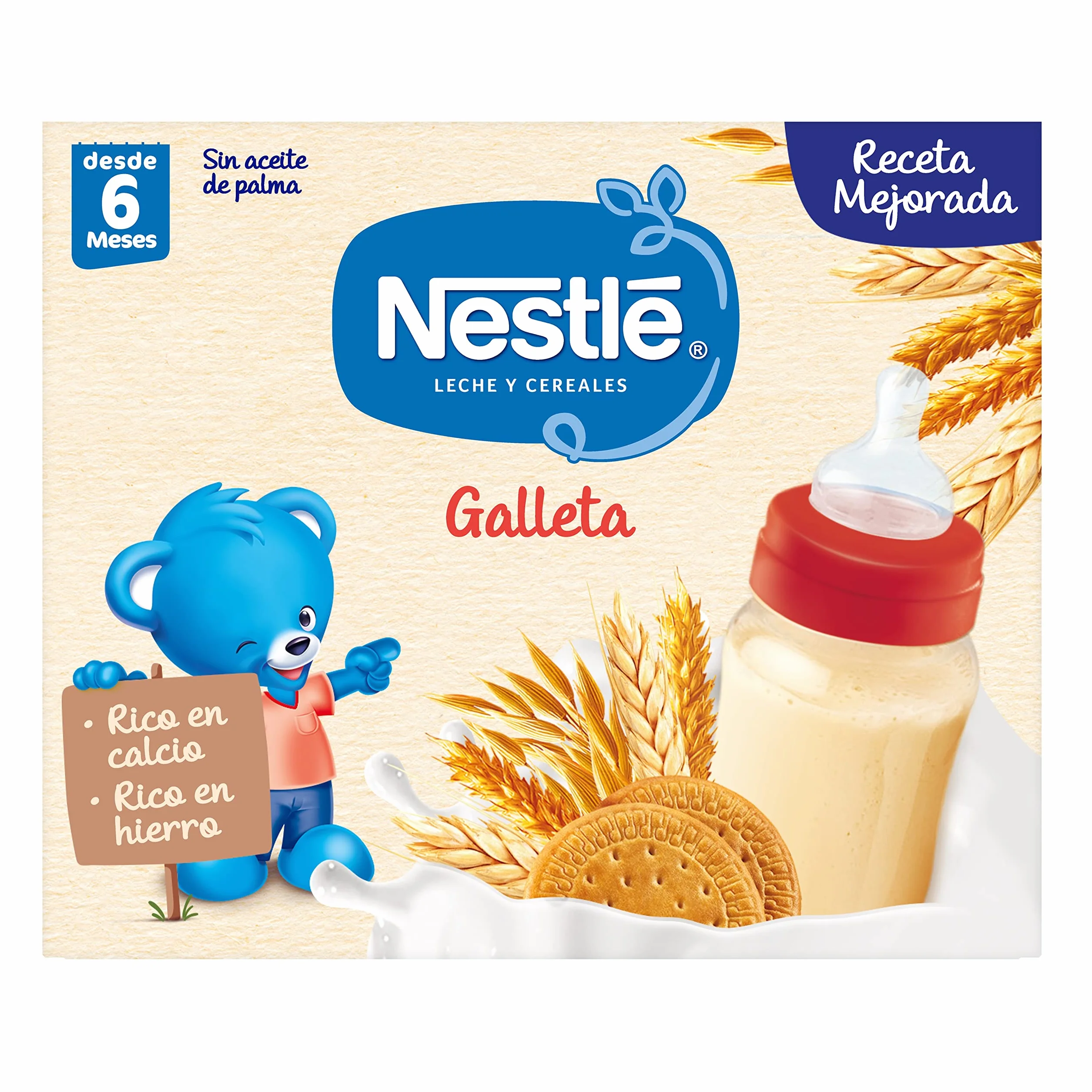 Nestlé Alimentos Infantiles base de cereales con leche de continuación, 250 ml (Paquete de 12)