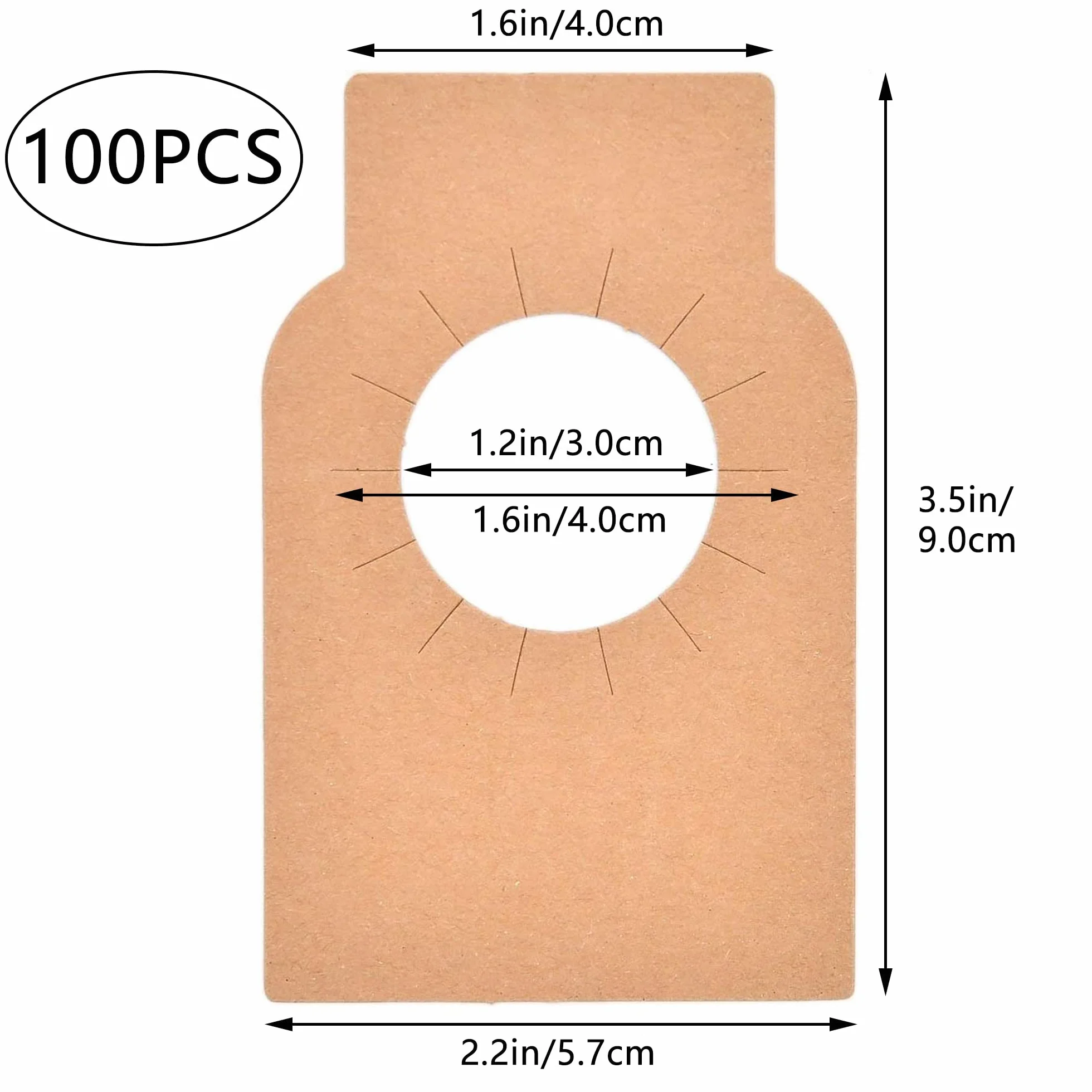 Etiquetas de papel Kraft para botellas de vino - 100 unidades