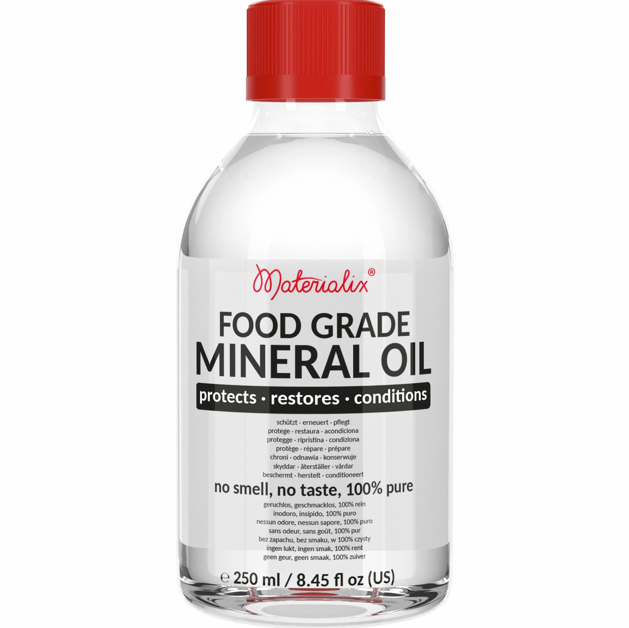 Aceite mineral de grado alimenticio Materialix 250ml
