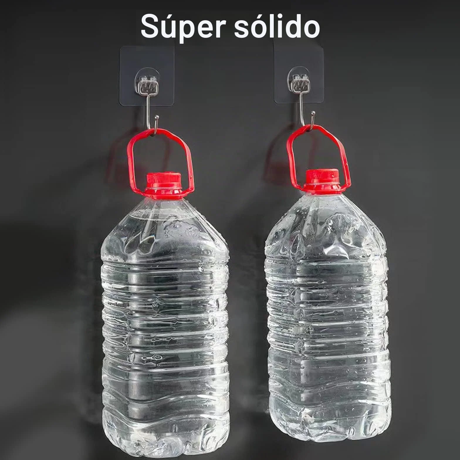 Latoxcaa Ganchos Adhesivos Grandes Extra Fuertes para Colgar, Resistencia Pesada 20 kg (Máx), 10 Unidades – Ganchos Transparentes y Desmontables, Impermeables y Antióxido, Autoadhesivos para Baño