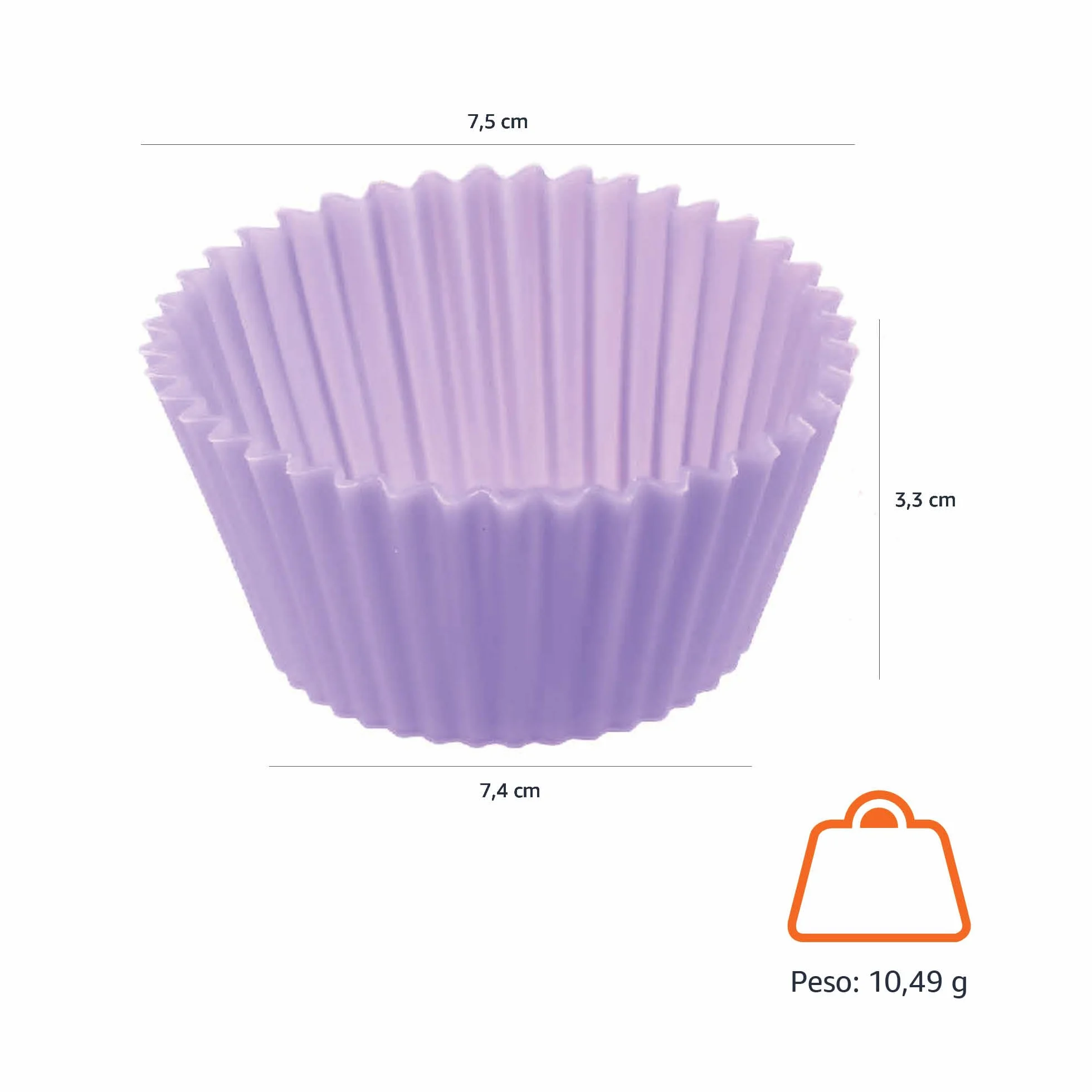 Amazon Basics Moldes Individuales de Silicona para Magdalenas, Reutilizables, Paquete de 12, Horno hasta 220°C, Multicolor