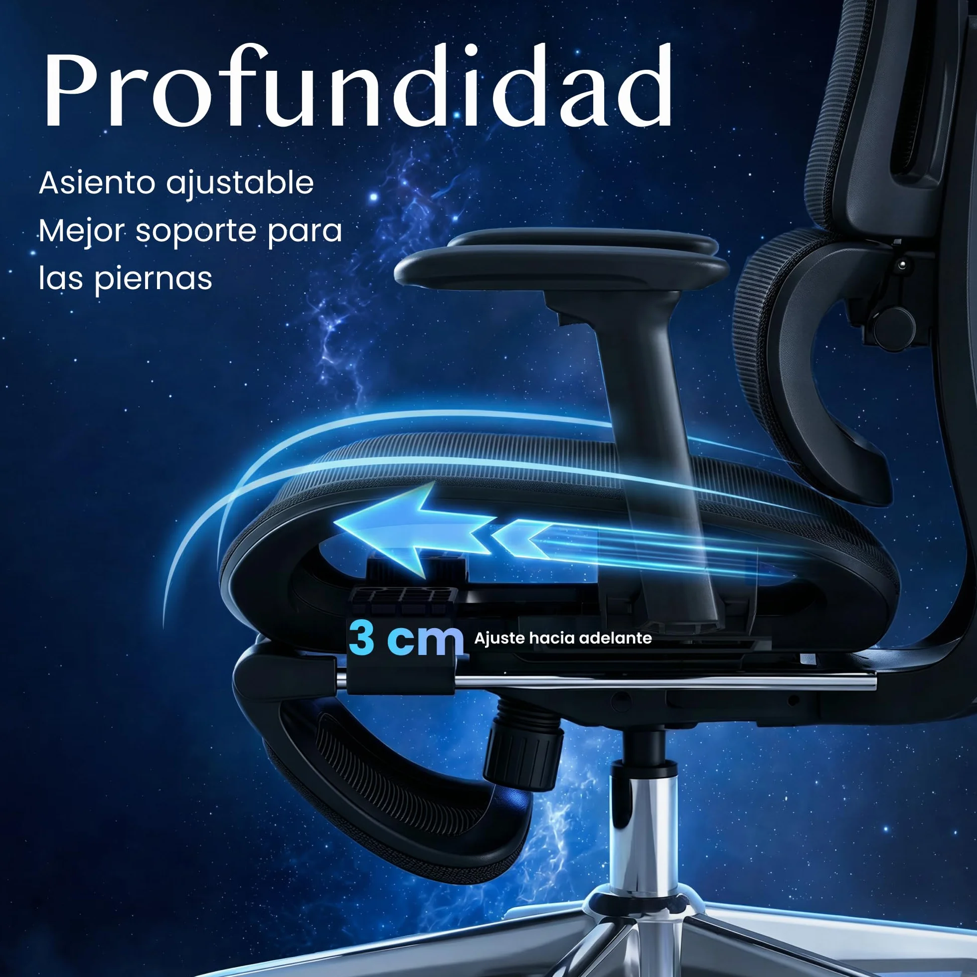 FLEXISPOT ErgoX Silla Escritorio con Reposapiés, Soporte Lumbar, Respaldo 5D, Reposabrazos 3D, Silla Gaming, Cojín Transpirable, Inclinación 135°, Silla Ergonomica Escritorio, Negro