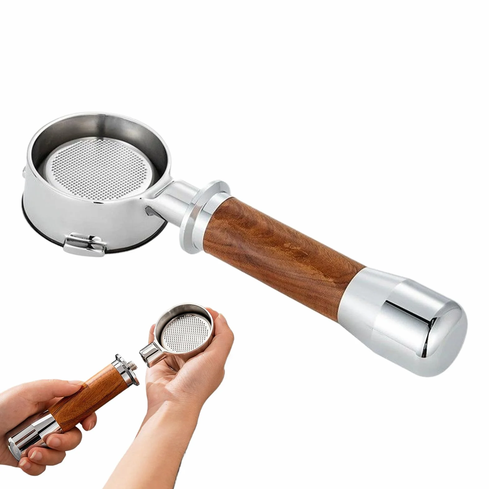Mango Para Espresso Filtro Sin Fondo 58mm Repuesto Para Espresso | Mango para Espresso Antideslizante Para Cocina Hogar Cafetería Bar Oficina Encimera Sala de Estar Comercial
